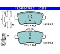 Pastiglie freno 13.0470-2781.2 ATE per MERCEDES-BENZ CLASSE M GLE Coupe GLE
