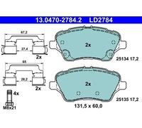 Set di pastiglie freno ATE 13.0470-2784.2, anteriore, Ceramica