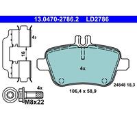 Pastiglie freno 13.0470-2786.2 ATE per MERCEDES-BENZ SLK CLA Coupé CLASSE A SLC