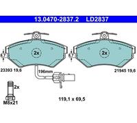 Pastiglie freno 13.0470-2837.2 ATE per AUDI VW SEAT