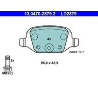 Pastiglie freno 13.0470-2879.2 ATE per FIAT LANCIA ABARTH CITROËN