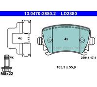 Pastiglie freno 13.0470-2880.2 ATE per VW SKODA AUDI SEAT