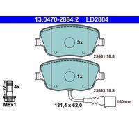 Pastiglie freno 13.0470-2884.2 ATE per SKODA SEAT VW