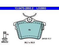 Piastra di montaggio specchio + Kit guida pinza freno ATE per CITROËN, PEUGEOT