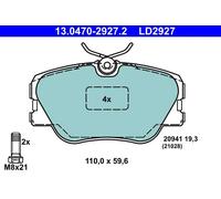 Pastiglie freno 13.0470-2927.2 ATE per MERCEDES-BENZ 190 124 Tre volumi