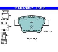 Pastiglie freno 13.0470-3813.2 ATE per PEUGEOT CITROËN