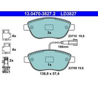 Pastiglie freno 13.0470-3827.2 ATE per ABARTH FIAT OPEL LANCIA