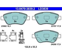 ATE 13.0470-3839.2 - Ate Ceramic Kit Pastiglie Freno, Freno A Disco