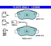 ATE Kit pastiglie freno 13.0470-3846.2 per Fiat 500 C 312 e Ford