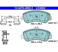 Set di pastiglie freno ATE 13.0470-3852.2, anteriore, Ceramica