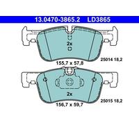 Set di pastiglie freno ATE 13.0470-3865.2, anteriore, Ceramica