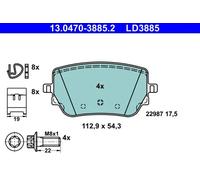 Pastiglie freno 13.0470-3885.2 ATE per MERCEDES-BENZ CLASSE A CLA GLB GLA EQB