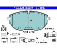 ATE 13.0470-3893.2 Kit pastiglie freni