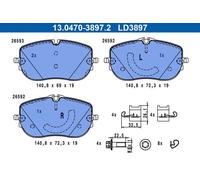 ATE 13.0470-3897.2 Kit pastiglie freni