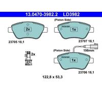 Pastiglie freno 13.0470-3982.2 ATE per FIAT STILO BRAVO II ALBEA STILO VAN