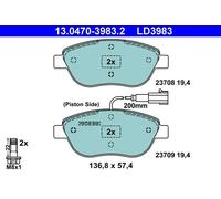 ATE 13.0470-3983.2 Kit pastiglie freni Anteriore per FIAT BRAVO II (198)