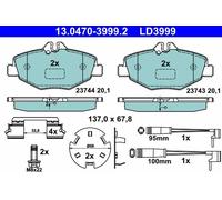 ATE Set pastiglie freno 13.0470-3999.2 – Anteriore, Ceramica