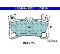 ATE 13.0470-4850.2 Kit pastiglie freni Posteriore per VW Touareg (7LA, 7L6, 7L7)
