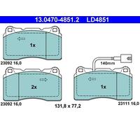 ATE 13.0470-4851.2 Kit pastiglie freni