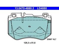 ATE Set di pastiglie freno 13.0470-4880.2 anteriore Ceramica