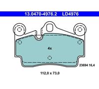 Pastiglie freno 13.0470-4976.2 ATE per AUDI VW PORSCHE