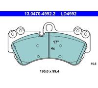 Pastiglie freno 13.0470-4992.2 ATE per VW PORSCHE