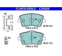 ATE Kit pastiglie freno, Freno a disco compatibile con VOLVO 13.0470-5520.2