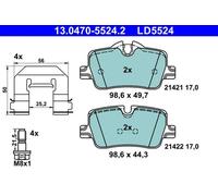 ATE Set di pastiglie freno 13.0470-5524.2 posteriore Ceramica