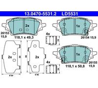 ATE 13.0470-5531.2 Kit pastiglie freni