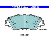 Set di pastiglie freno ATE 13.0470-5533.2, Keramik