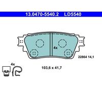 Kit pastiglie freno, Freno a disco compatibile con MITSUBISHI 13.0470-5540.2