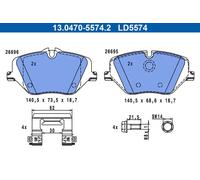 ATE 13.0470-5574.2 Kit pastiglie freni