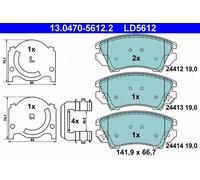 Pastiglie freno 13.0470-5612.2 ATE per OPEL SAAB CHEVROLET VAUXHALL