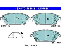 Pastiglie freno 13.0470-5658.2 ATE per MAZDA 3 3 Tre volumi CX-3 CX-30