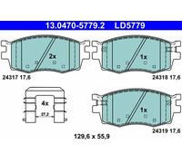 ATE Pastiglie Freni Anteriori per Hyundai Accent III Berlina i20 Kia Rio II