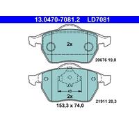 Pastiglie freno 13.0470-7081.2 ATE per VW AUDI SKODA SEAT
