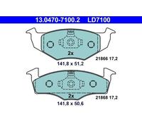 Set di pastiglie freno ATE 13.0470-7100.2, anteriore, Ceramica