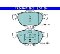 Set di pastiglie freno ATE 13.0470-7159.2, anteriore, Ceramica