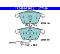 Pastiglie freno 13.0470-7166.2 ATE per AUDI A6 C5 A6 C5 Avant ALLROAD C5