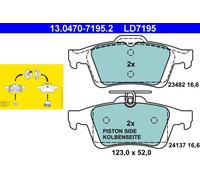 Set di pastiglie freno ATE 13.0470-7195.2, posteriore, Ceramica