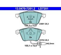 ATE Pastiglie freno 13.0470-7201.2 Anteriore Ceramica con contatto per Audi A4 A6 A6 Allroad A8 SEAT