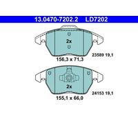 Pastiglie freno 13.0470-7202.2 ATE per PEUGEOT 308 SW I 3008 I MPV / Space wagon