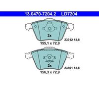 Set di pastiglie freno ATE 13.0470-7204.2, anteriore, Ceramica