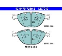 Set di pastiglie freno ATE 13.0470-7210.2, anteriore, Ceramica