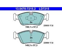 Set di pastiglie freno ATE 13.0470-7215.2, anteriore, Ceramica