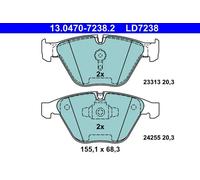 ATE Set pastiglie freno 13.0470-7238.2 – anteriore, ceramica