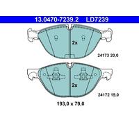 Set di pastiglie freno ATE 13.0470-7239.2, anteriore, Ceramica