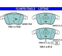 Pastiglie freno 13.0470-7242.2 ATE per SEAT VW AUDI