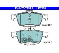 Pastiglie freno 13.0470-7251.2 ATE per RENAULT LAGUNA III LAGUNA III Grandtour