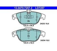 Set di pastiglie freno ATE 13.0470-7257.2, posteriore, Ceramica
